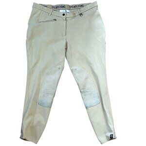 Treadstone Womens Equestrian Riding Pants Beige US 38 EU 50 95% cotton